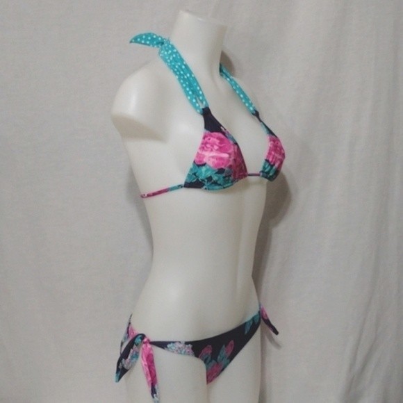 NWT VIX Paula Hermanny Floral Teeny Triangle 2 Piece Bikini Swimsuit Set Small - Picture 3 of 16
